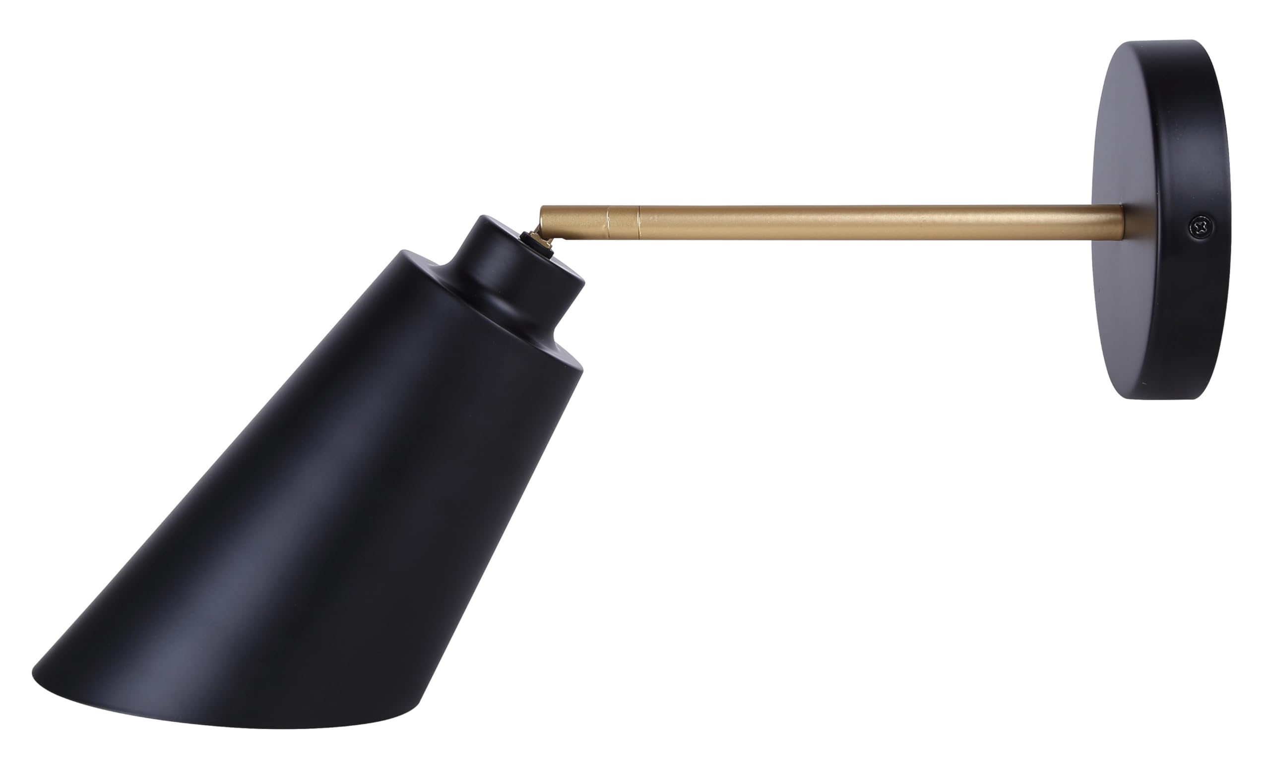 Canarm Rame 1-Light Bathroom Vanity Light, Matte Black and Gold Finish (UPC-5359) - Image 6