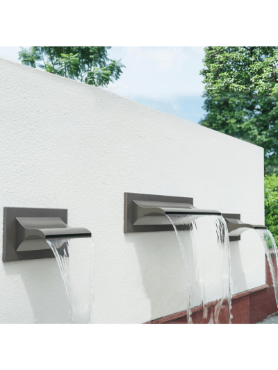 PONDO 20.5 Inch 316 Stainless Steel Eagle Sheer Waterfall Spillway, Brown Powder Coating (UPC-NC4V)