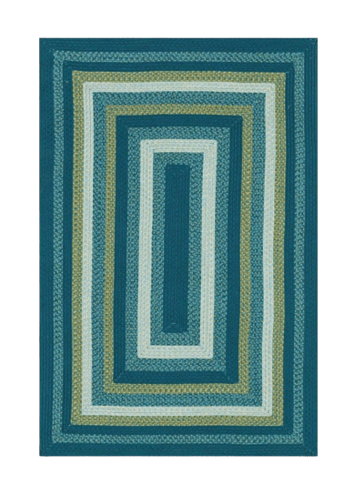 Kingsburg Blue Braided Indoor & Outdoor Area Rug, 5x7, E133 (UPC-1116)