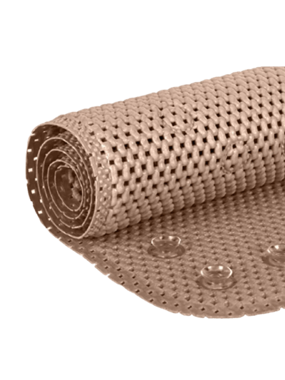 Taupe Deluxe Bathtub Mat Non Slip, Soft Foam Bath Mat with Drain Holes, Suction Cups- 36” X 17” (UPC-X399)