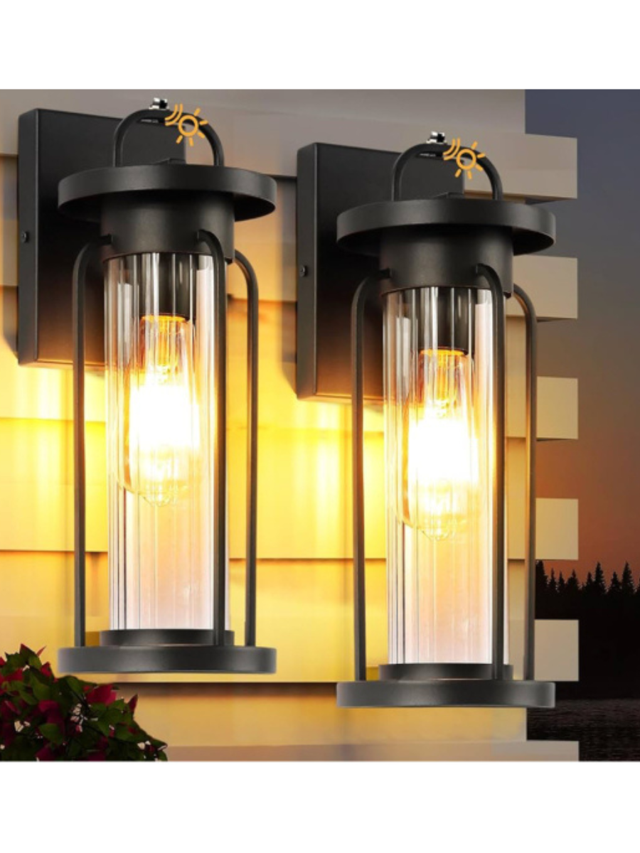 Dusk to Dawn Large Black Exterior Sensor Outdoor Lighting Fixtures (UPC-X10X)