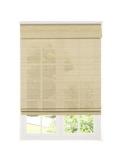 CALYX INTERIORS Cordless Bamboo Roman Shade Blind, Light Filtering, 30.5" W x 48" H (UPC-3581)