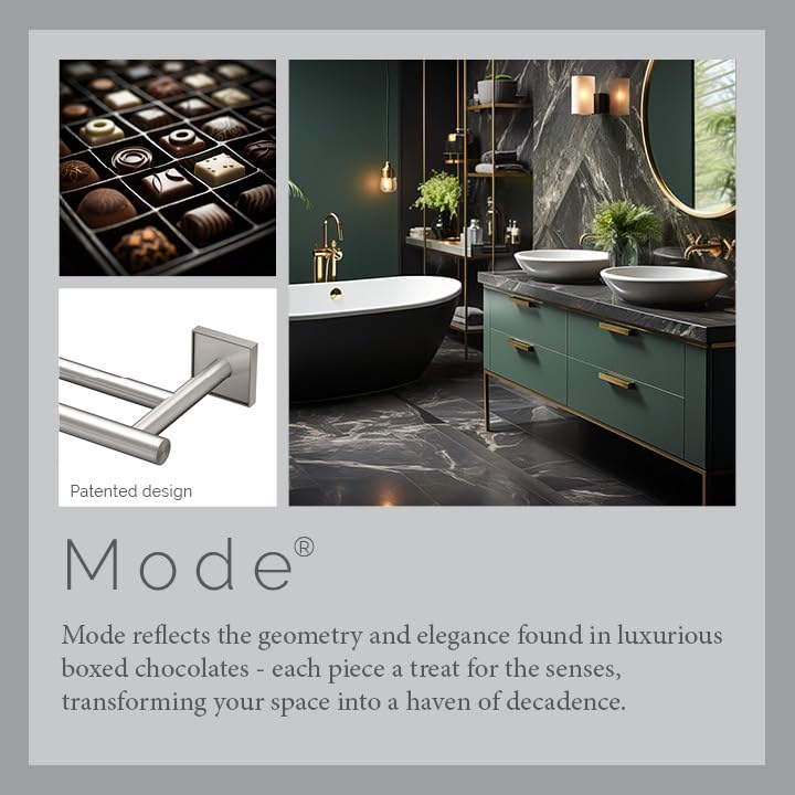 Gatco 5624 Mode Double Towel Bar, 24 Inch, Satin Nickel (UPC-2400) - Image 2