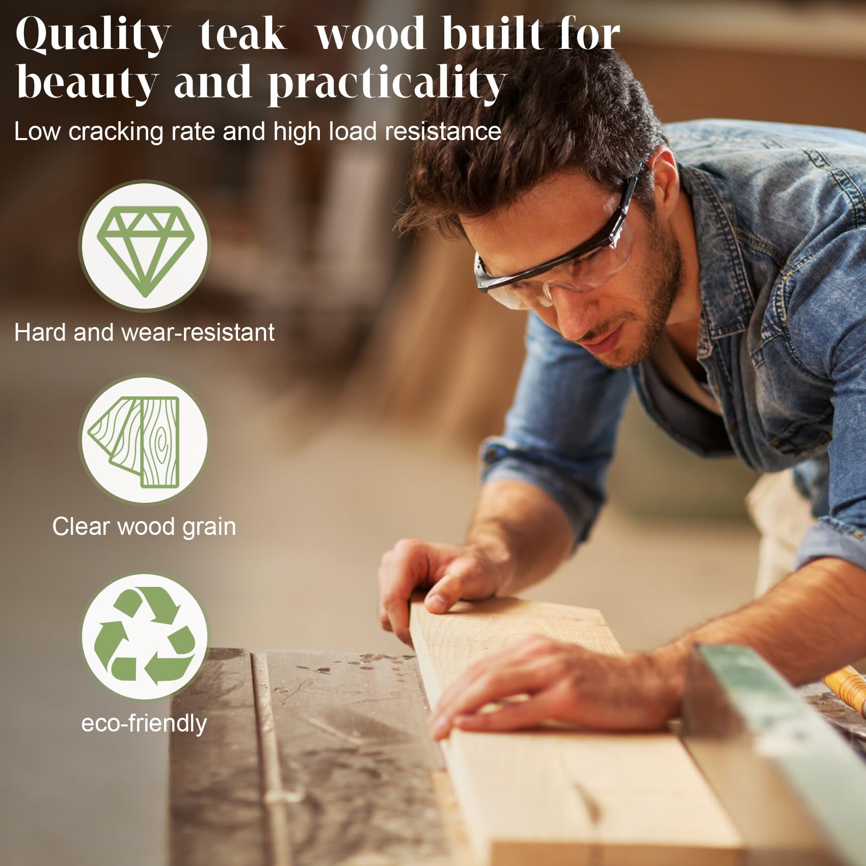 Teak Shower Bench Seat with Shelf | 18.7" Solid Wood, Waterproof, Storage, Heavy Duty (UPC-X9C3) - Image 2