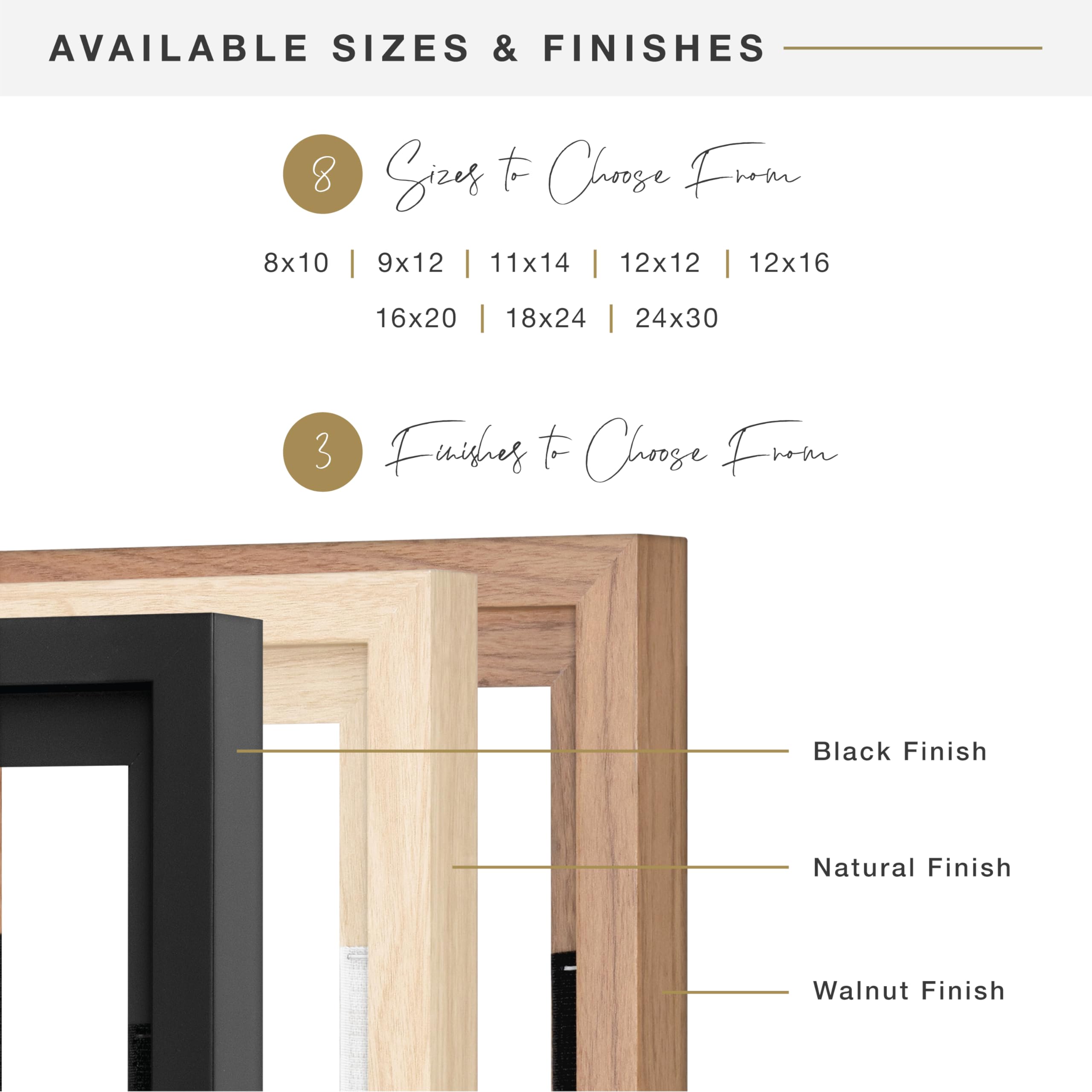 MCS Black 24x30 Canvas Float Frame with Adhesive for Canvas Paintings (UPC-4383) - Image 3
