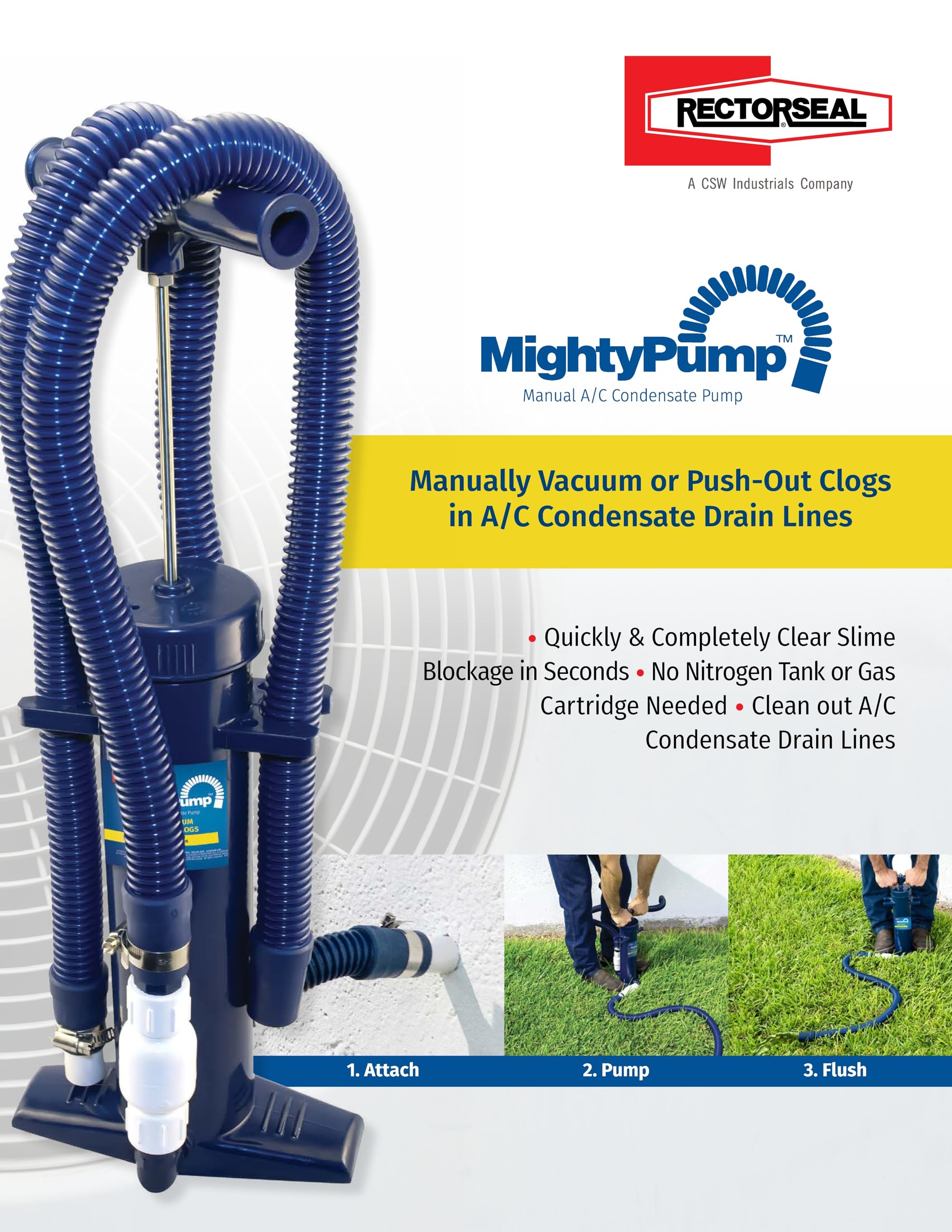 RectorSeal Mighty Pump Hand Operated A/C Condensate Pump - (UPC-7968) - Image 2
