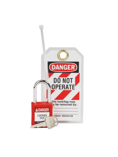 BRADY Personal Lockout Tagout Safety Lock with Loto Tag - 1 Key - 153673 (UPC-6655)