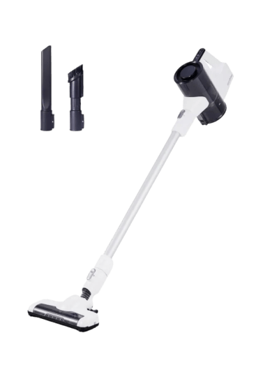 Amazon Basics Cordless Vacuum Cleaner for Carpet and Hardwood, Lightweight (5 lbs), White (UPC-5873)