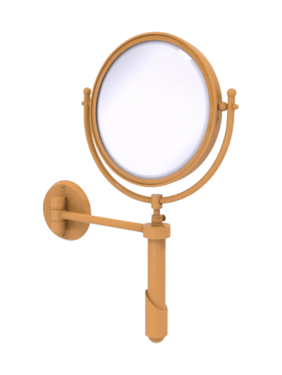 Allied Brass Soho Collection Wall Mounted Mirror 8" Diameter with 2X Magnification, Golden Yellow (UPC-5706)