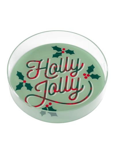 Clear Decorative Platter for Christmas (UPC-9813)