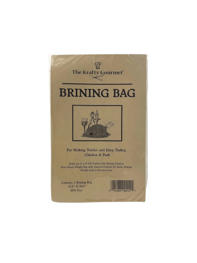 Krafty Gourmet Brining Bag, Heavy Duty with Double Seal, Clear, 23.5" X 19.5" Pack of 1 (UPC-0141)