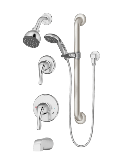Origins 2-Handle 1-Spray Tub/Shower System with Hand Shower in Polished Chrome - 1.5 GPM (Valves Included) (ASIN-2YAO)