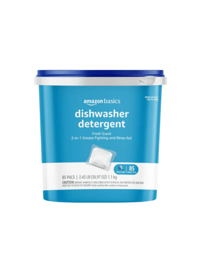 Amazon Basics (Previously Solimo) Dishwasher Detergent Pacs, Fresh Scent, 85 Count (UPC-0350)