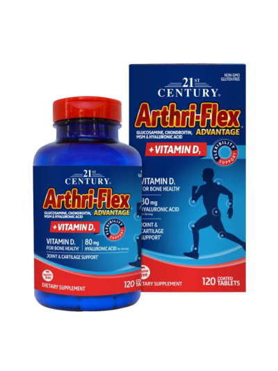 21st Century Arthri-Flex Advantage + Vitamin D3, 120 Coated Tablets (UPC-6230)