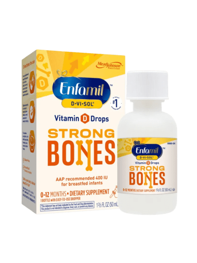 Enfamil Baby Vitamin D-Vi-Sol Liquid Supplement Drops, Supporting Strong Teeth & Bones, 50 Day Supply (UPC-6448)