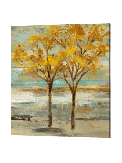 Epic Graffiti 'Golden Tree and Fog II' by Silvia Vassileva, Canvas Wall Art, 26"x30" (UPC-0682)