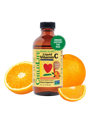 CHILDLIFE ESSENTIALS Pure Liquid Vitamin C Supplement for Kids, Toddlers, & Babies, 4 Fl Oz, Pack of 1 (UPC-2002)