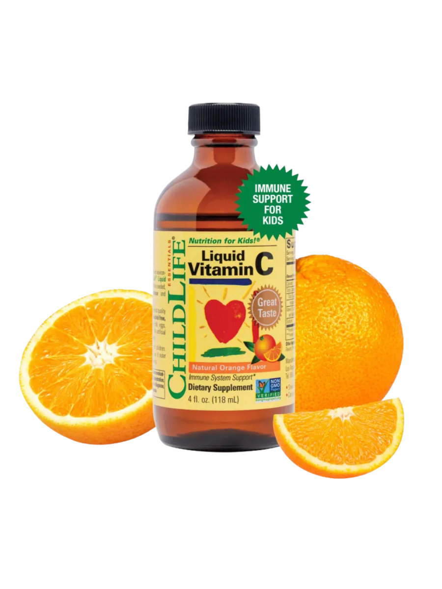 CHILDLIFE ESSENTIALS Pure Liquid Vitamin C Supplement for Kids, Toddlers, & Babies, 4 Fl Oz, Pack of 1 (UPC-2002)