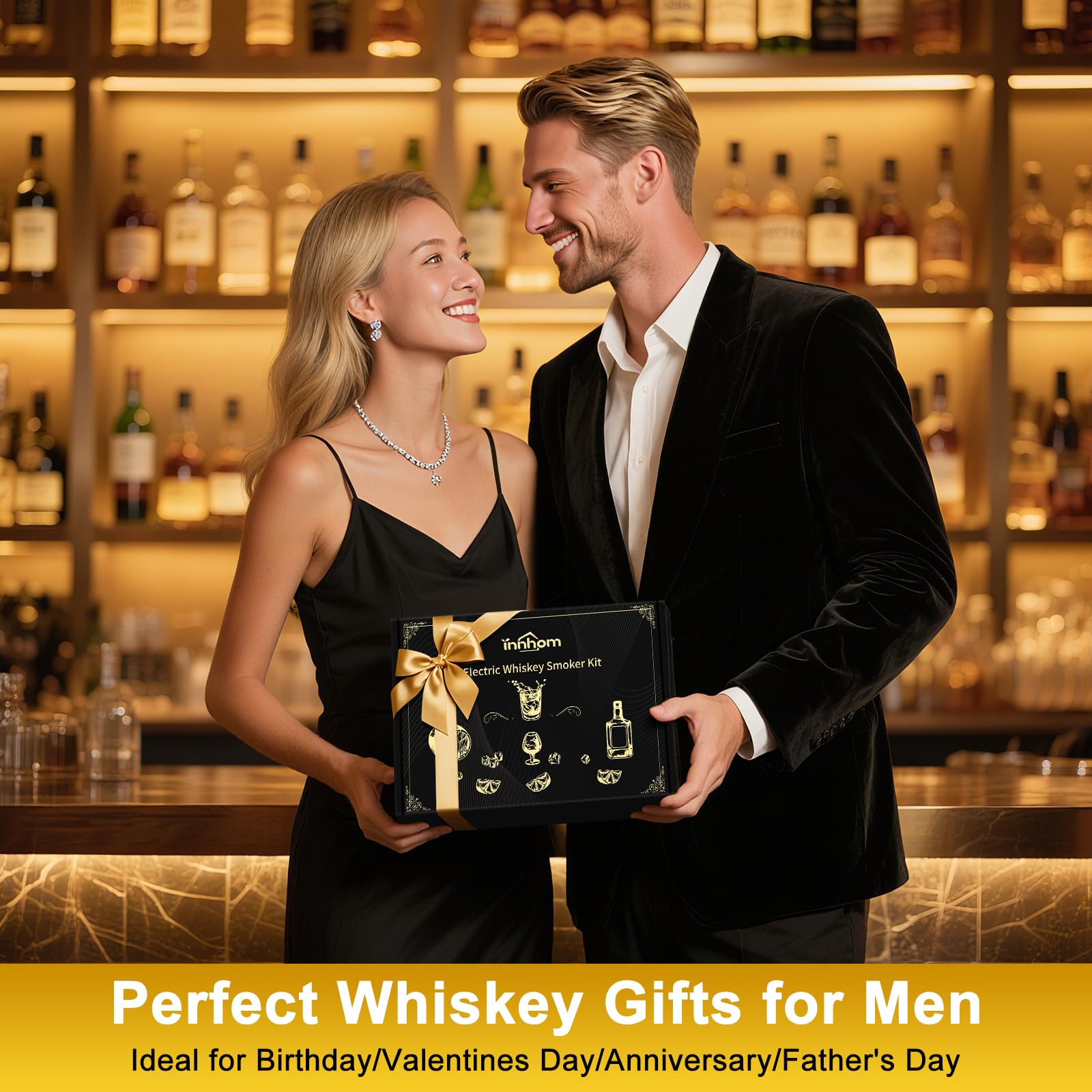 Electric Old Fashioned Whiskey Smoker Kit - With 6 Wood Chips, No Butane Needed, 6 Color Ambient Light, Built-in Rechargeable Lighter (ASIN-UASF) - Image 2