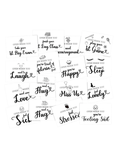 Set of 16 Open When Envelopes - Going Away to College/University, Leaving Home (ASIN-SM97)