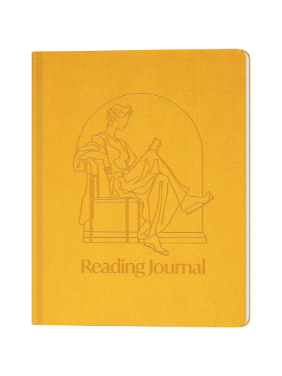Skyline Reading Journal, 7.6" x 9.2”, Yellow Debossed (ASIN-V4EN)
