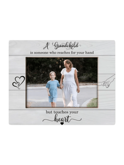 Grandparents Picture Frame - Someone Who Reaches for Your Hand but Touches Your Heart, 5" x 7" (ASIN-L6E3)