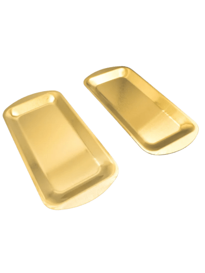 Gold Serving Trays - Small, Elegant, 304 Stainless Steel,  9.2" x 4.3" x 0.5" (ASIN-GID3)