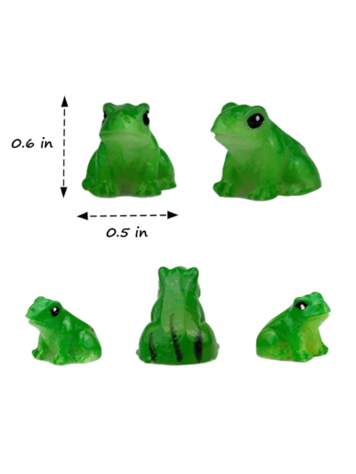 10 Pcs Mini Frog - Adorable Frog Figurines for Car, Garden, Home - Cute Mirror Interior Decors (ASIN-JFH9)