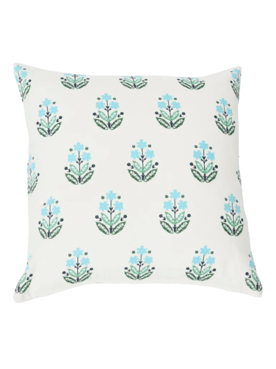 20" Square Floral Print Cotton Pillow Cover (UPC-7180)