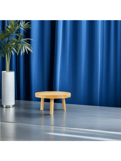 Wooden Indoor Plant Stand - 5.9", Natural Texture (ASIN-6W27)