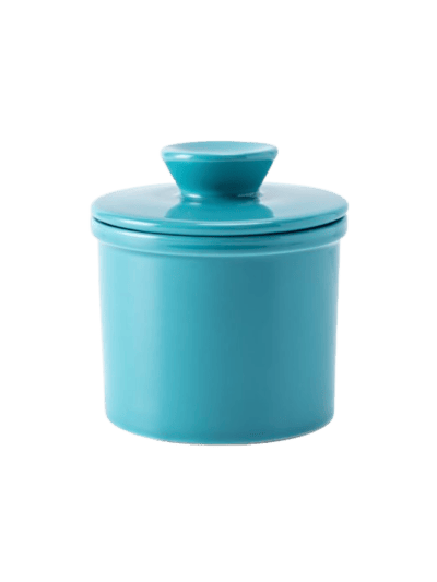 Butter Crock with Water - Ceramic Butter Keeper/French Butter Dish for Fresh Spreadable Butter, Lake Blue (ASIN-8PE5)